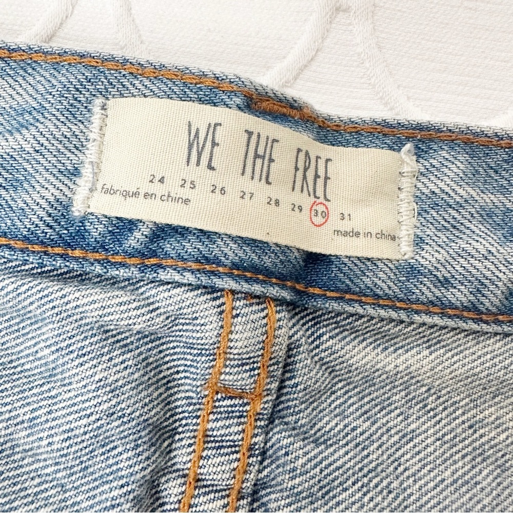 Free People We The Free Distressed Denim Jean Mini Skirt 30 - Picture 5 of 5